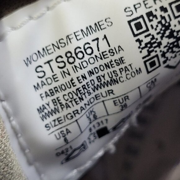 Sperry Shoes Women's Size 6 M Seacoast Silver Metallic Canvas Boat STS80327 - Picture 9 of 11